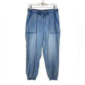 ✅Time and Tru Women's High Rise Parachute Jogger with 28" Inseam Sz M